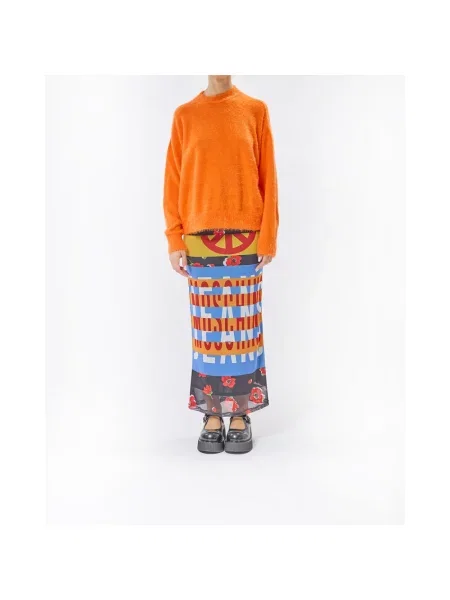 Sweter Moschino pomarańczowy