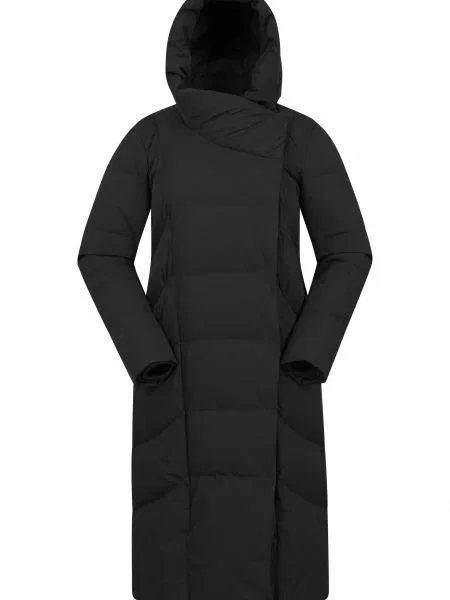 Cosy Wrap Extra Długa Puchowa Kurtka Black