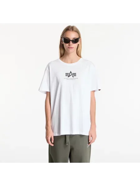 Tricou Alpha Industries Basic T-Shirt Contrast Stitch White XL alb