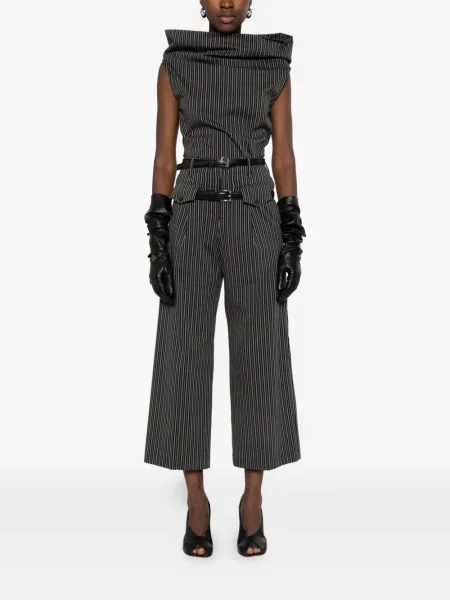 Pantaloni Issey Miyake cu dungi gri