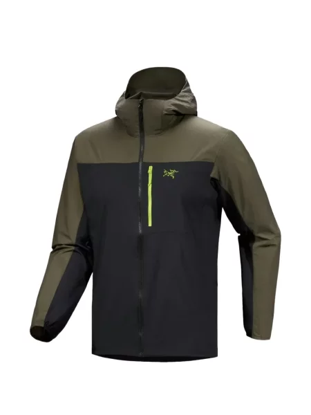 Geacă Arc'teryx cu glugă verde
