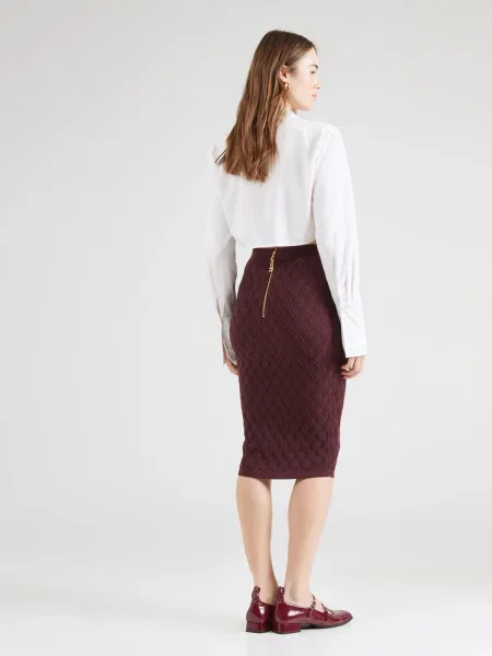 Elisabetta Franchi Fustă tip creion Vișiniu roșu