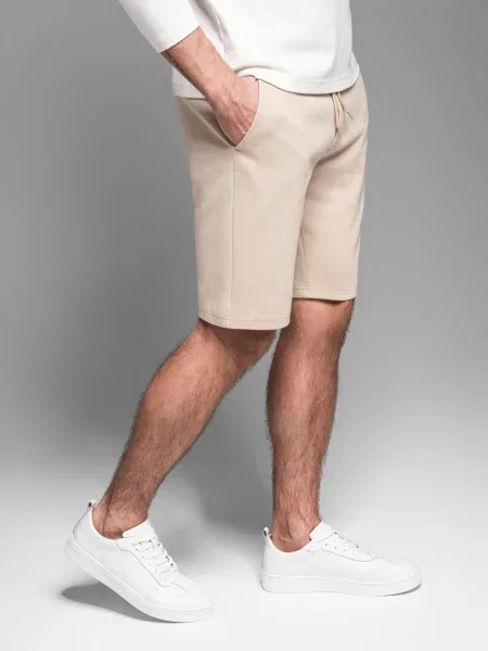 Pantaloni scurți Ombre tricotate casual bej