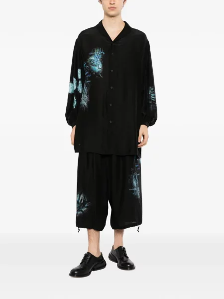 Σορτς Yohji Yamamoto με σχέδιο με κορδόνι μαύρο