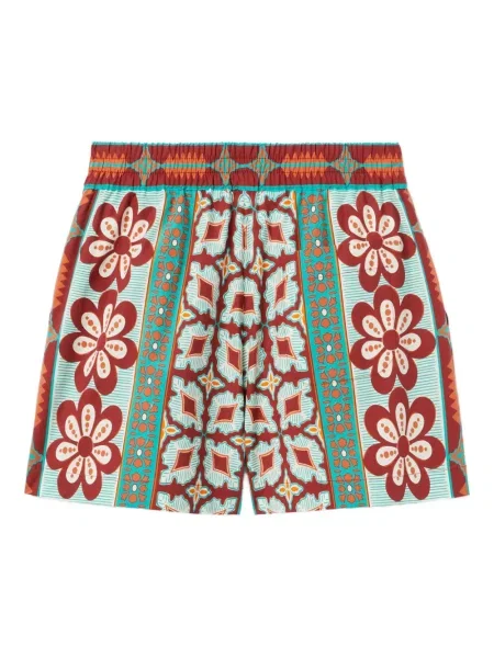 Pantaloni scurți La Doublej cu model floral cu imagine verde