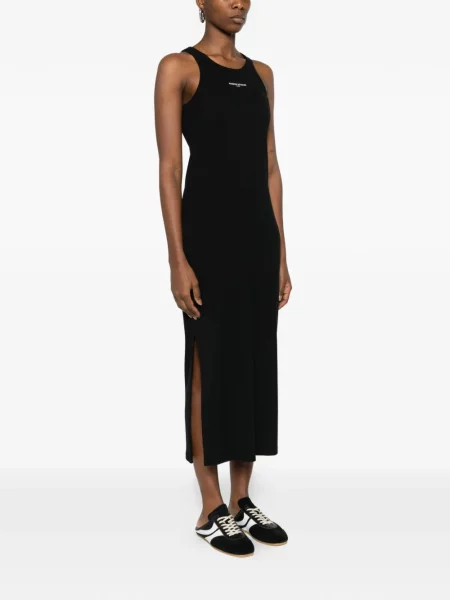 Rochie Maison Kitsune de costum cu nervuri negru