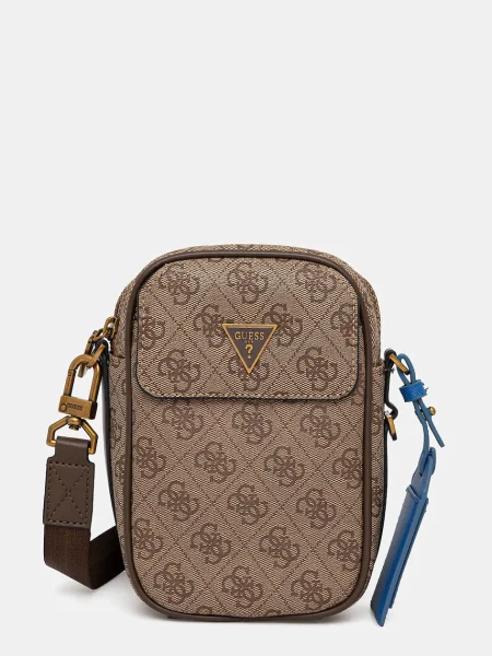 Чанта през рамо Guess MILANO бежово HMMILO кафяво