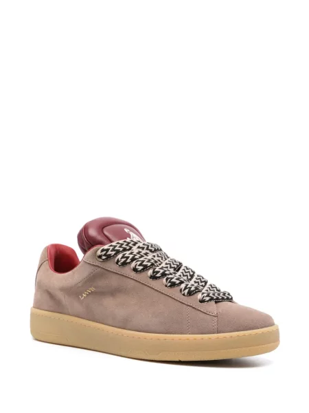 Sneakersy Lanvin zamszowe brązowe