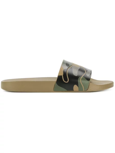 Papuci Valentino Garavani cu model camuflaj verde