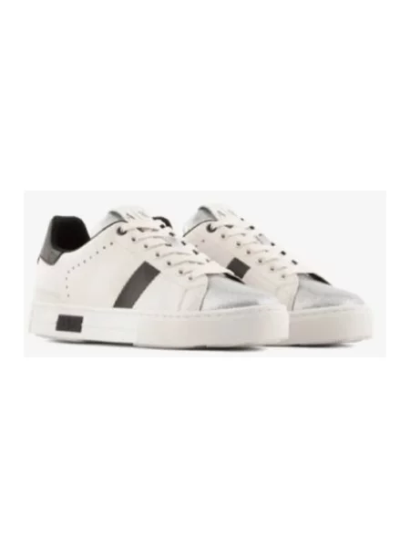 Sneakersy Armani Exchange skórzane białe