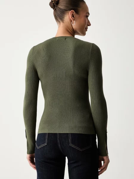 Guess sweter z wiskozą ELLIE zielony