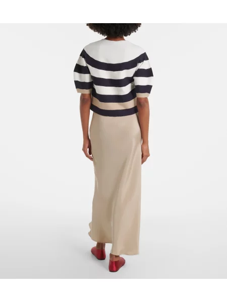 Fustă Max Mara din satin bej