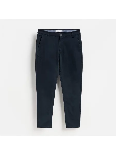 Reserved Kalhoty chino slim fit tmavomodrá