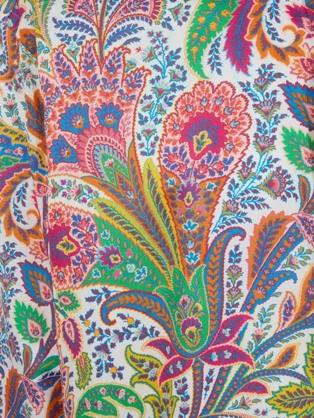 Cămașă Etro cu imagine cu model paisley lungă alb