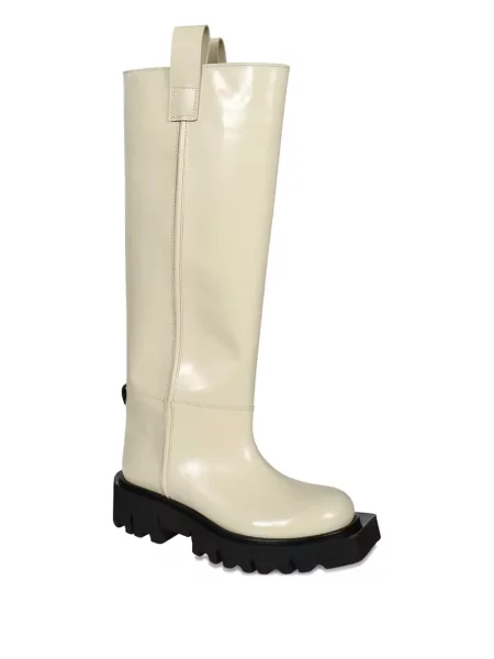 Botine Msgm din piele alb