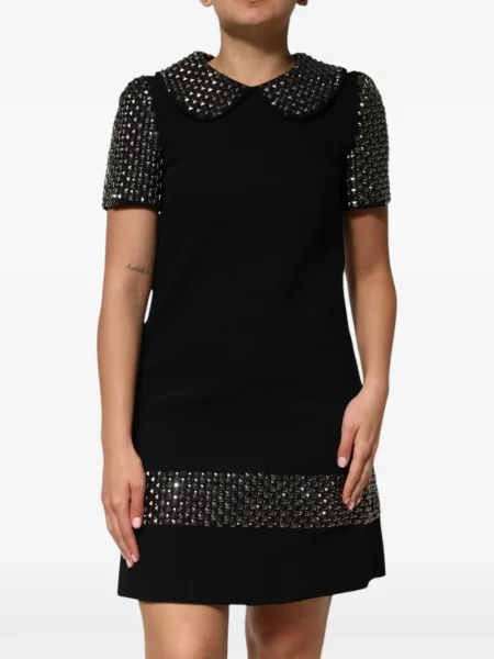 Gulerat rochie mini Dolce & Gabbana negru