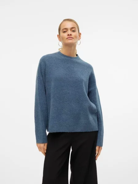 VERO MODA Sveter VMBOOM zafírová modrá