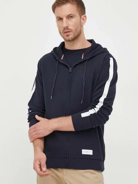 Tommy Hilfiger Underwear Tepláková bunda tmavomodrá biela