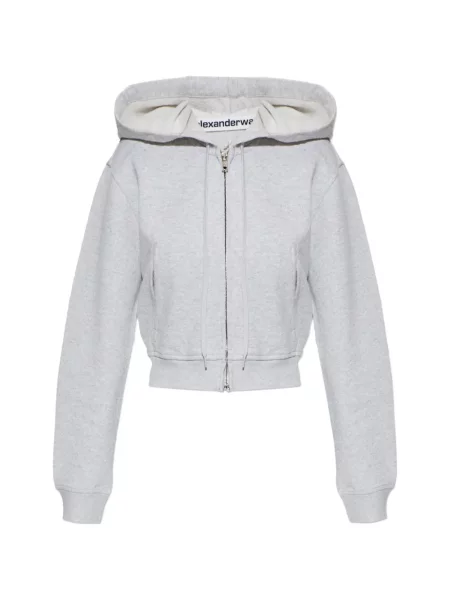 Decupat hanorac cu glugă Alexander Wang gri