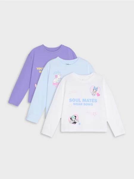 Sinsay trička s potiskem 3 pack Disney vícebarevná