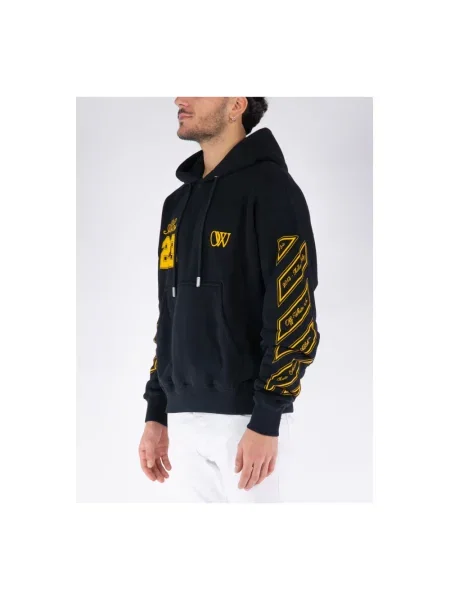 Haftowana bluza z kapturem Off-white biała