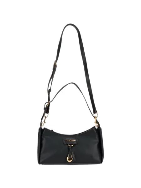 Geantă Love Moschino cu motiv cu inimi cu autograf negru
