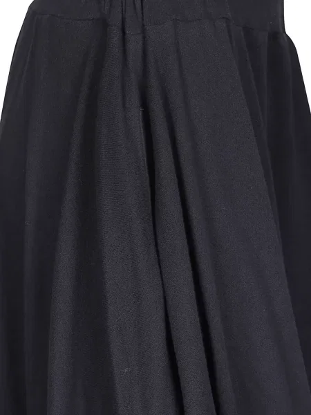Fusta maxi Yohji Yamamoto asimetrică drapată negru