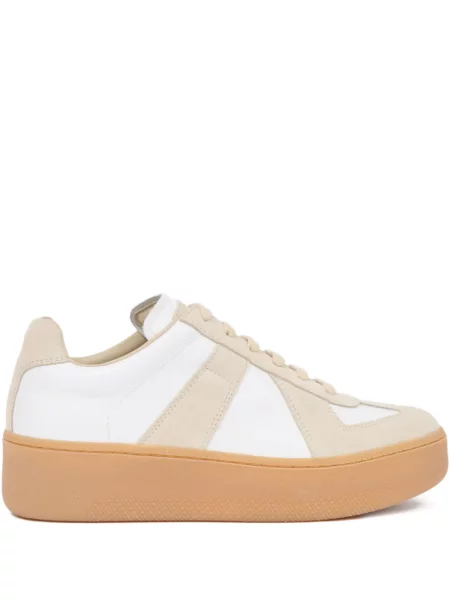 Sneakerși Maison Margiela cu pană alb