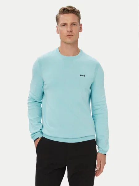 BOSS Sweter KN_Ever-X CN niebieski