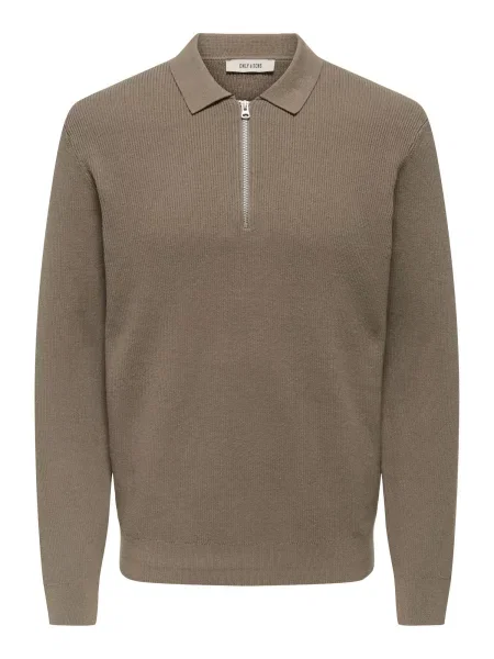 Only & Sons Pulover ONSPhil taupe gri