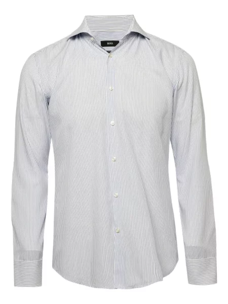 Риза Boss на райета бяло