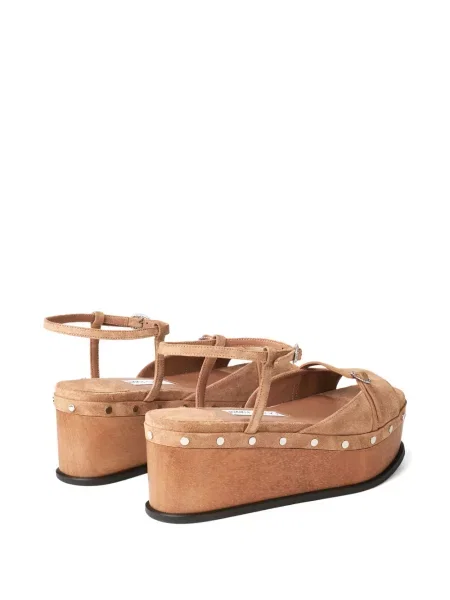 Sandale Jimmy Choo cu platformă cu tepi maro