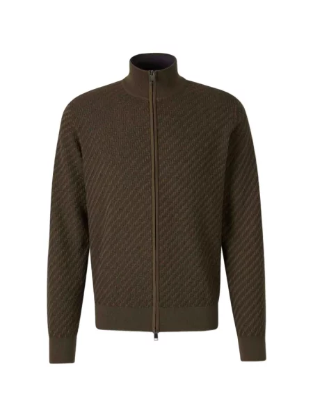 Cardigan Brioni maro