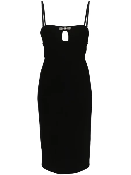 Rochie midi Blumarine cu funde până la genunchi de costum negru