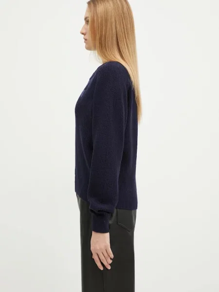 Μάλλινο πουλόβερ Maison Kitsuné Bold Fox Head Patch γυναικείο ναυτικό μπλε