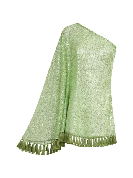 Rochie cu un singur umăr Taller Marmo cu un umăr gol verde