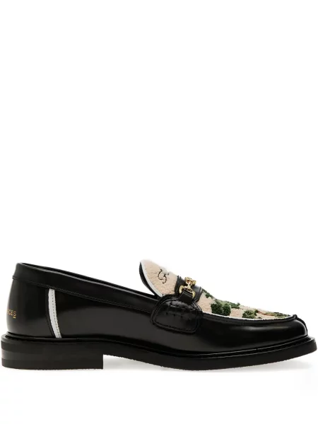 Pantofi loafer Filling Pieces cu broderie negru