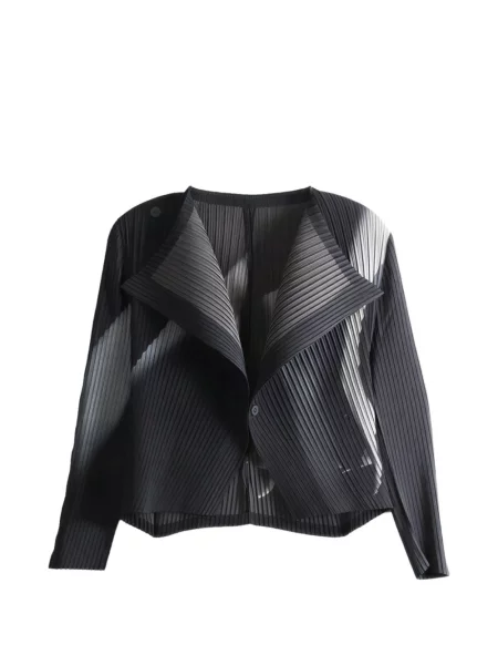 Geacă Issey Miyake cu imagine cu imprimeu abstract negru