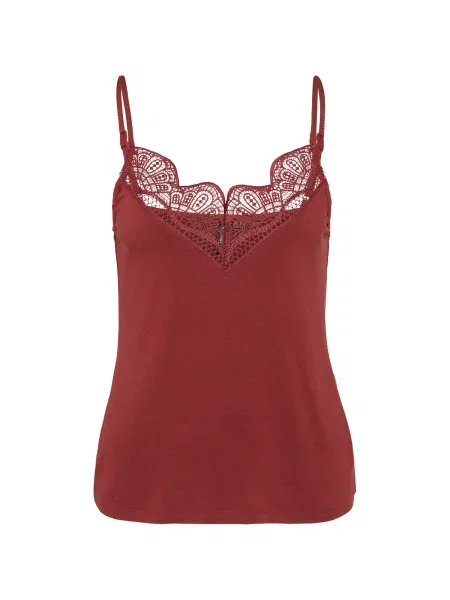 Vero Moda Petite Top VMGLADYS vinsko rdeča