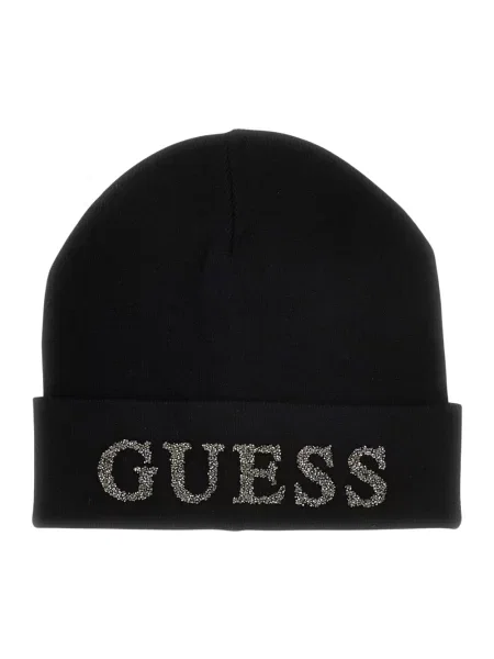 Guess Akcesoria unisex M Czapka Ribbed Beanie czarny