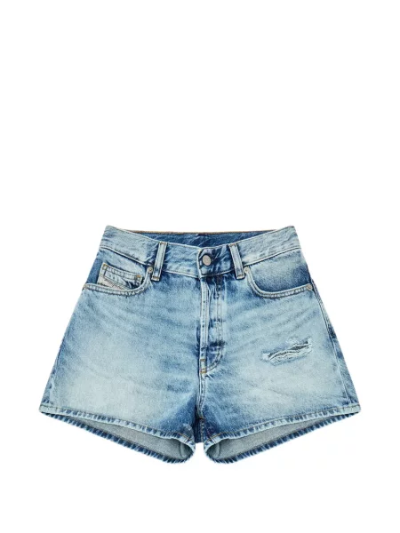 Pantaloni scurți din denim Diesel zdrențuiți albastru