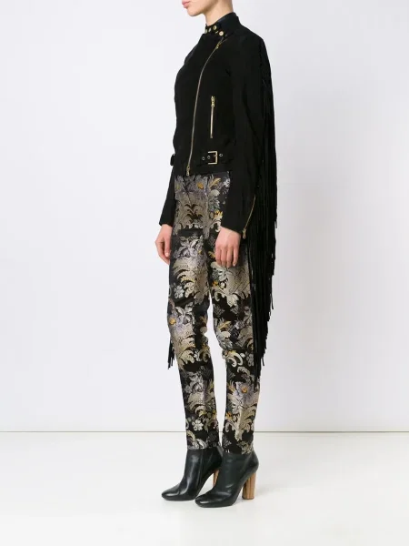 Geacă Ralph Lauren Collection cu franjuri negru