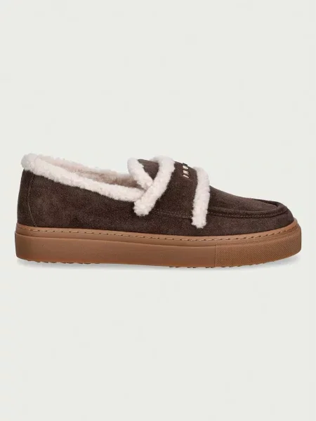 Inuikii mokasini semišasti Shearling Loafer rjava