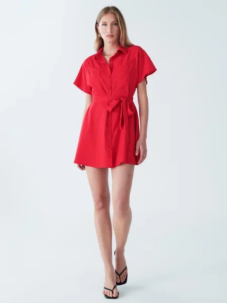 BWLDR Rochie tip bluză Lori' roșu