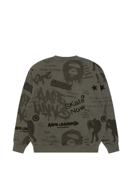 Pulover Aape By A Bathing Ape cu imagine gri