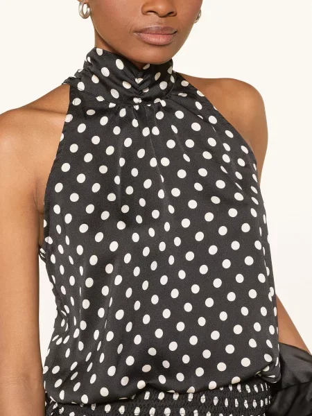 Top Neo Noir z falbankami biały