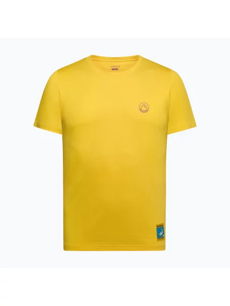 La Sportiva Climbing on the Moon férfi póló giallo/viola. Méret: M sárga