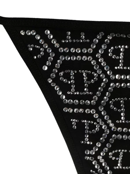 Kamínky kalhotky string Philipp Plein černé