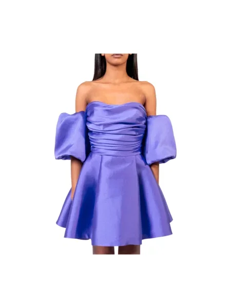 Krótka sukienka Doris S elegancka fioletowa