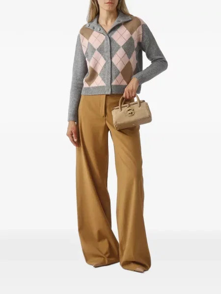 Cardigan Max Mara cu model argyle gri